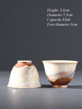 Laden Sie das Bild in den Galerie-Viewer, Handmade Fambe Porcelain, Tea Cup, 80ml, for Chinese Gongfu Tea, Fancy Teaware