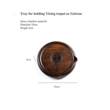Cargar imagen en el visor de la galería, Heavy Bamboo Tray for holding Yixing Teapot or Gaiwan, Saucer, Board