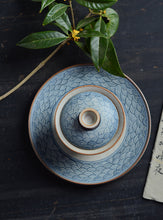 Carica l&#39;immagine nel visualizzatore di Gallery, Handmade &quot;Gai Wan &quot;160ml, Qinghuaci, Blue and White China Porcelain from Jingde Town. Gaiwan.