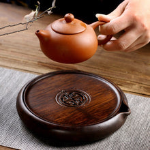 Carica l&#39;immagine nel visualizzatore di Gallery, Heavy Bamboo Tray for holding Yixing Teapot or Gaiwan, Saucer, Board