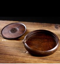 Cargar imagen en el visor de la galería, Heavy Bamboo Tray for holding Yixing Teapot or Gaiwan, Saucer, Board