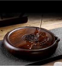 Carica l&#39;immagine nel visualizzatore di Gallery, Heavy Bamboo Tray for holding Yixing Teapot or Gaiwan, Saucer, Board