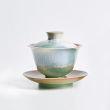 Laden Sie das Bild in den Galerie-Viewer, Handmade Fancy Glaze Porcelain &quot;Gai Wan&quot; 110ml, Fambe Jingdezhen China Gaiwan, Gongfu Teawares