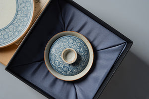 Handmade "Gai Wan "160ml, Qinghuaci, Blue and White China Porcelain from Jingde Town. Gaiwan.