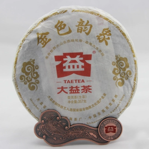 2012 DaYi "Jin Se Yun Xiang" (Golden Rhythm) Cake 357g Puerh Sheng Cha Raw Tea - King Tea Mall