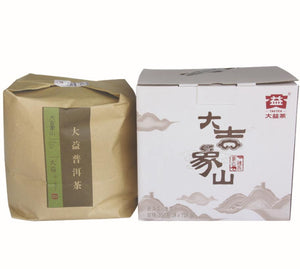 2015 DaYi "Da Ji Xiang Shan"  (Lucky Elephant Mountain) Cake 357g Puerh Sheng Cha Raw Tea - King Tea Mall