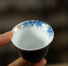 Load image into Gallery viewer, Ocean Blue Glaze Ceramic &quot;Tea Cup&quot; 55cc, 3 Patterns