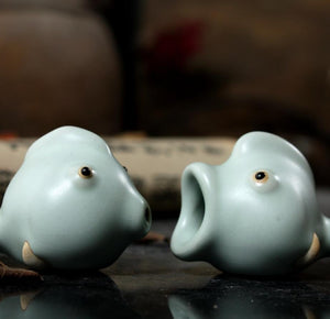 Tea Pet, "Ru Yao" Kiln Pottery Ceramic. 4 Paterns