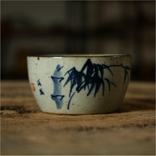 Load image into Gallery viewer, Rustic  Porcelain, 2 Kinds of Tea Cups, 70cc*4pcs, &quot;Tian Yuan Si Se&quot;/ &quot;Mei Lan Zhu Ju&quot;