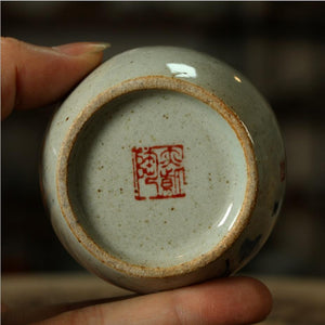 Antique Pottery Porcelain, 2 Kinds of Tea Cups, 70cc*4pcs, "Tian Yuan Si Se"/ "Mei Lan Zhu Ju"