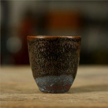 Carica l&#39;immagine nel visualizzatore di Gallery, Tenmoku + Fancy Rust Glaze Porcelain Gaiwan 175cc