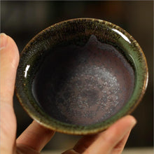 Carica l&#39;immagine nel visualizzatore di Gallery, Fancy Glaze - Rust Like Color Porcelain &quot;Tea Cup&quot; 70ml, Tenmoku Glaze Blend Gaiwan 150cc