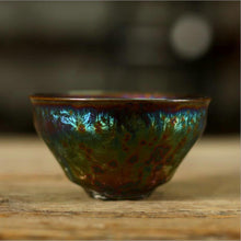 Laden Sie das Bild in den Galerie-Viewer, Colorful Glaze Small Firewood Kiln Porcelain, Tea Cup, 3 Variations, 50-90cc,