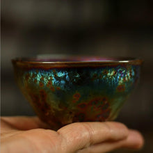 Carica l&#39;immagine nel visualizzatore di Gallery, Colorful Glaze Small Firewood Kiln Porcelain, Tea Cup, 3 Variations, 50-90cc,
