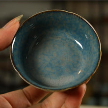 Laden Sie das Bild in den Galerie-Viewer, Blue Gold Glaze Porcelain, Tea Cup, 4 Variations, 35-90cc,