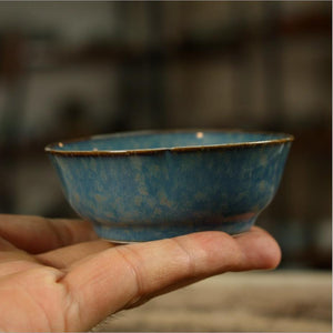 Blue Gold Glaze Porcelain, Tea Cup, 4 Variations, 35-90cc,
