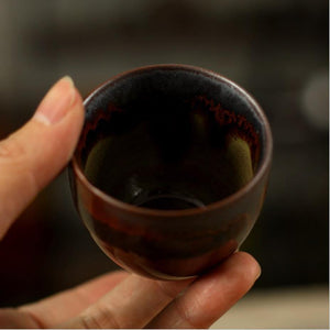 "Lang Yao" Kiln, Fancy Rust Glaze Porcelain, Tea Cup, 3 Variations, 60cc, - King Tea Mall