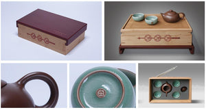 Portable Travelling Tea Sets with Bamboo Box, 2 Variations.