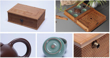 Cargar imagen en el visor de la galería, Portable Traveling Tea Sets with Bamboo Box, 2 Variations.