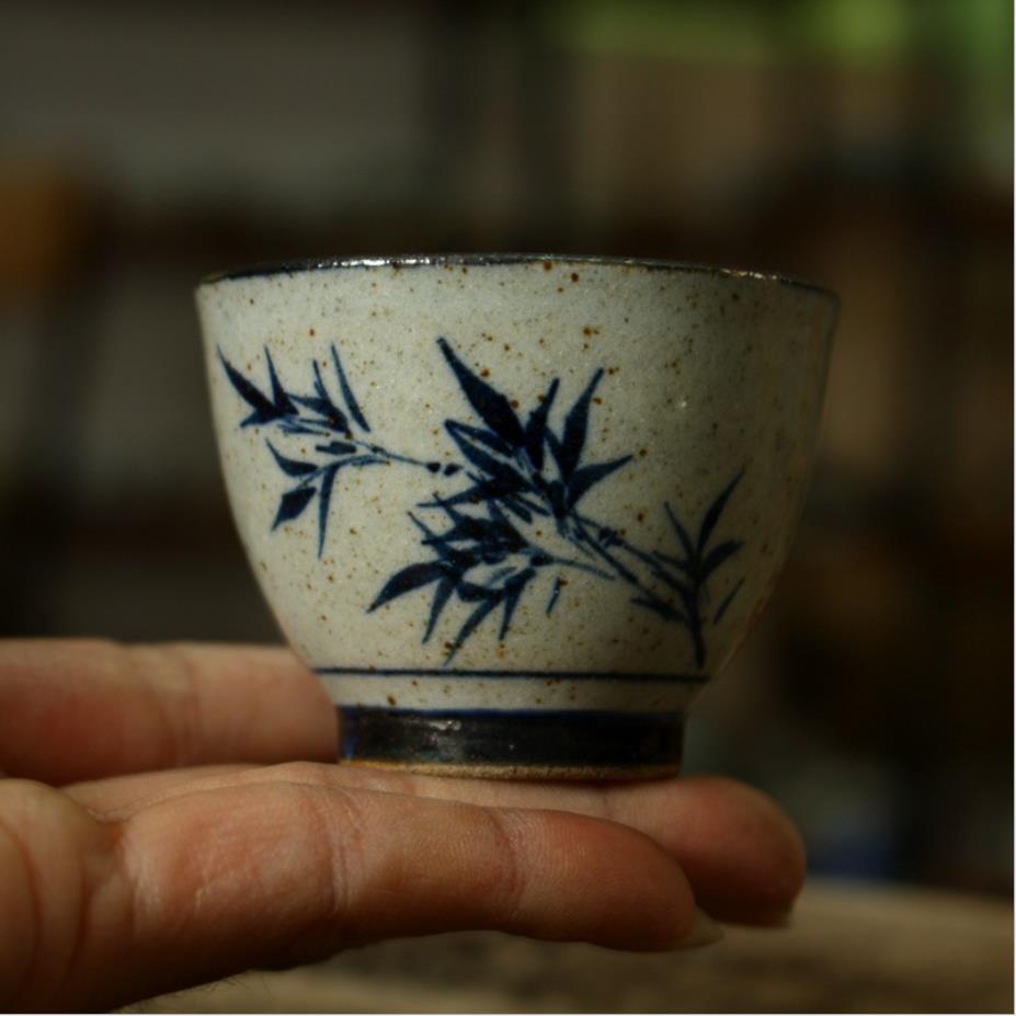 Jun Kiln Bamboo Ceramic Tea Cup