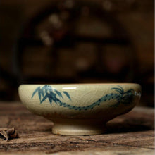 Load image into Gallery viewer, Celadon Porcelain, &quot;Lotus &amp; Fish&quot; Tea Cup, 80cc