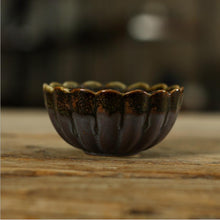 Cargar imagen en el visor de la galería, Tenmoku Fancy Rust Glaze Porcelain, Tea Cups, 4 Variations, 50-90cc