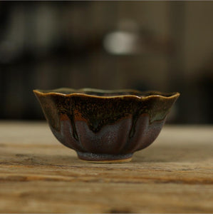 Tenmoku Fancy Rust Glaze Porcelain, Tea Cups, 4 Variations, 50-90cc