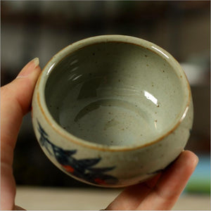 Rustic  Porcelain, Tea Cup, Hand Throwing and Painting.