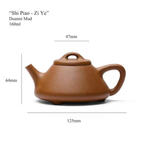 Dayi "Shi Piao - Zi Ye" Yixing Teapot in Duanni Mud 160ml