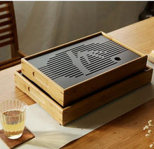 Load image into Gallery viewer, Bamboo Tea Tray with Water Tank 3 Variations - King Tea Mall