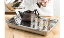 將圖片載入圖庫檢視器 Rectangle Stainless Steel Tea Tray with Water Tank 5 Variations - King Tea Mall