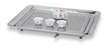 將圖片載入圖庫檢視器 Rectangle Stainless Steel Tea Tray / Saucer / Board with Water Tank and Water Outlet 3 Variations - King Tea Mall