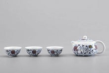 Cargar imagen en el visor de la galería, &quot;Qing Hua Ci&quot; (Blue and White Porcelain) Twining Lotus Pattern Tea Pot - King Tea Mall