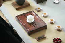 Cargar imagen en el visor de la galería, Bamboo Tea Tray with Water Tank, 4 Variations, Small, Large - King Tea Mall