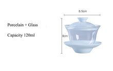 Cargar imagen en el visor de la galería, Porcelain + Glass Gaiwan 120ml - King Tea Mall