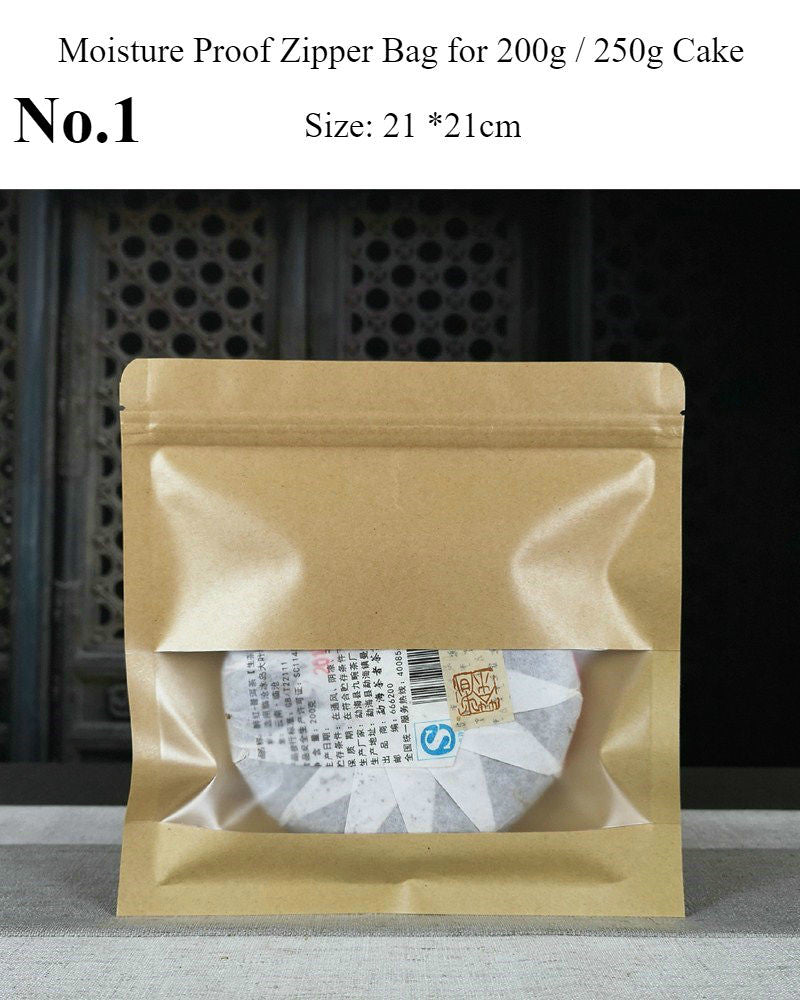 Moisture Proof Zipper Bag for Storing Puerh Tea 200g / 357g / 500g Cake - King Tea Mall