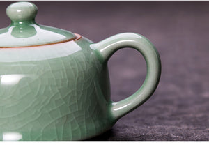 LongQuan Celadon Tea Pot for Chinese Gongfu Tea 4 Variations "Ge Kiln" - King Tea Mall