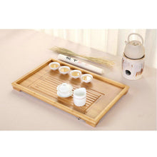 Laden Sie das Bild in den Galerie-Viewer, Bamboo Tea Tray Saucer Teaboard with Drainage Trench 3 kinds of sizes - King Tea Mall