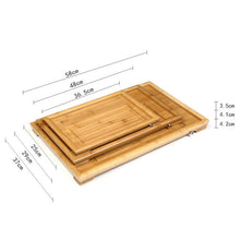 Load image into Gallery viewer, Bamboo Tea Tray Saucer Teaboard with Drainage Trench 3 kinds of sizes - King Tea Mall