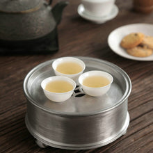 Load image into Gallery viewer, Tin Tea Tray / Saucer / Board, Chaozhou Gongfu Teaware - King Tea Mall