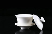 Cargar imagen en el visor de la galería, White Porcelain Gaiwan Using Capacity 70-100ml for Chinese Gongfu Chadao - King Tea Mall