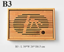 Cargar imagen en el visor de la galería, Bamboo Tea Tray with Water Tank 3 Variations - King Tea Mall