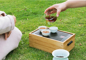 Portable Travel Tea Set with Bamboo Box - King Tea Mall