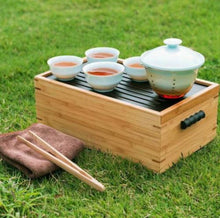 Carica l&#39;immagine nel visualizzatore di Gallery, Portable Travel Tea Set with Bamboo Box - King Tea Mall