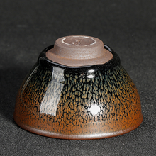 Laden Sie das Bild in den Galerie-Viewer, JianZhan &quot;Zhe Hu Ban&quot; (Partridge Spot) 150 CC Tea Cup, KTM004