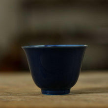 Cargar imagen en el visor de la galería, Ocean Blue Glaze Ceramic &quot;Tea Cup&quot; 55cc, 3 Patterns