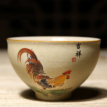 將圖片載入圖庫檢視器 Rough Pottery &quot;Ji Gang Bei&quot; (Rooster Cup) Tea Cup 2 Sets Variations Teawares
