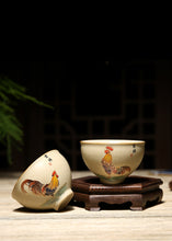Cargar imagen en el visor de la galería, Rough Pottery &quot;Ji Gang Bei&quot; (Rooster Cup) Tea Cup 2 Sets Variations Teawares