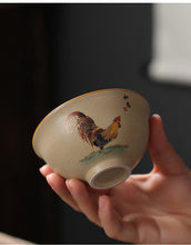 Carica l&#39;immagine nel visualizzatore di Gallery, Rough Pottery &quot;Ji Gang Bei&quot; (Rooster Cup) Tea Cup 2 Sets Variations Teawares