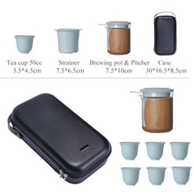 將圖片載入圖庫檢視器 Portable Traveling Tea Sets with Case